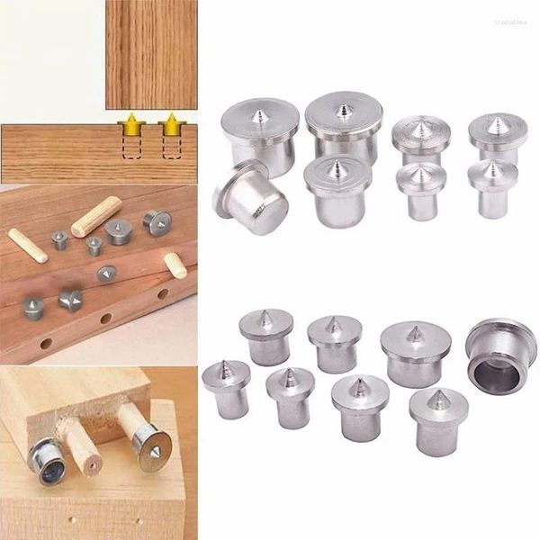 Bottiglie di stoccaggio 8pcs Pins solido Pins Centro Set da 8 mm Tenone per la lavorazione del legno per accessori per l'alimentazione utensile