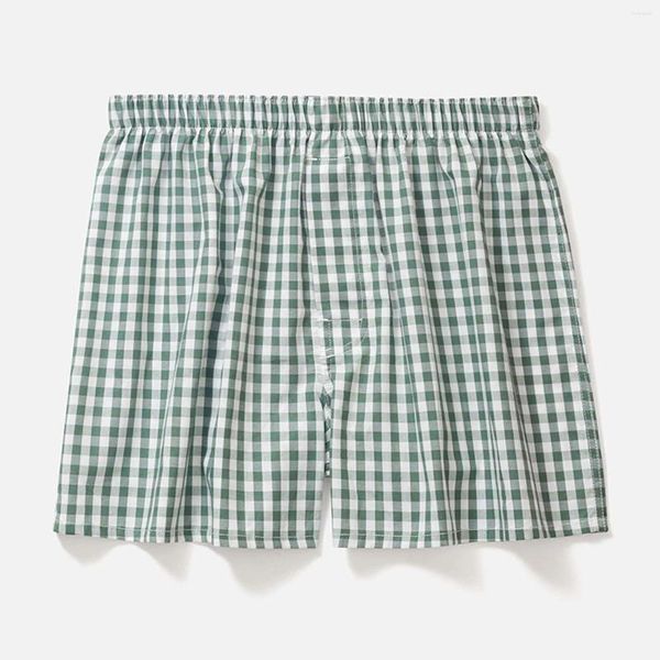 Calcinha de shorts masculina penteado de algodão solto de roupas de dormir sólida calça de verão