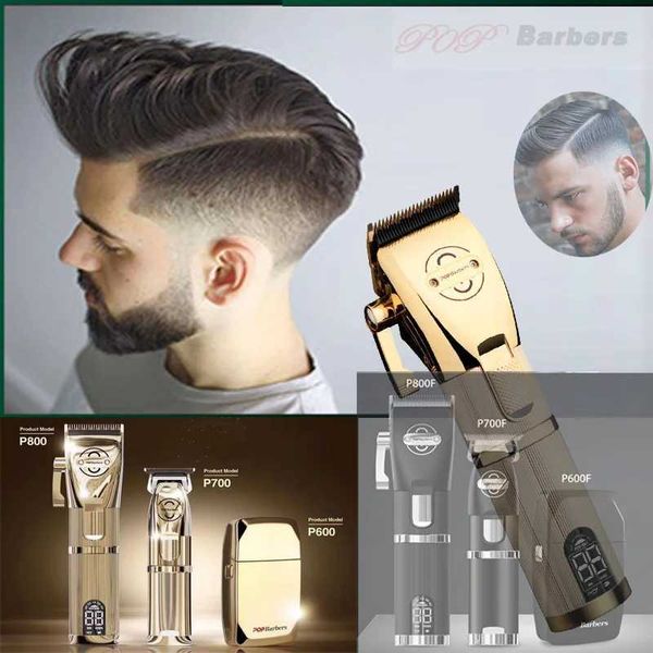 TRIMMER DE CABELO 2019 Novo barbeiro popular P800F P700F P600F Cabeça de óleo leve profissional Clipper de alta potência Ferramenta de beleza Q240427