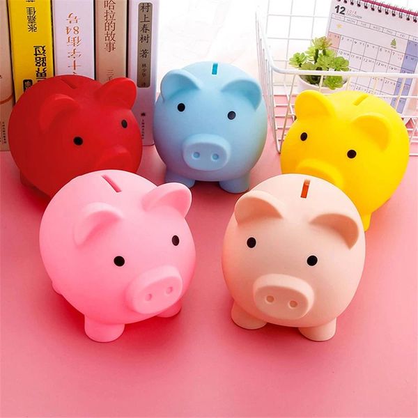 Depolama Şişeleri Küçük Piggy Bank Para Kutuları Çocuk Oyuncakları Ev Dekor Tasarruf Kutusu Çocuklar