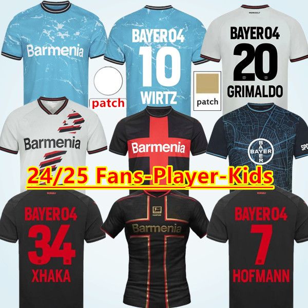 24 25 Bayer 04 Maglie da calcio Leverkusen X H A K A Boniface Palacios Wirtz Grimaldo Hofmann Hincapie Tapsoba Schick Frimpong 23 24 25 Men Kids Special Football Shirts