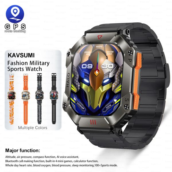 Uhren Smart Watch Männer 650mah Großer Batterie -Fitness -Tracker Herzfrequenz IP67 Waterdes Bluetooth Call Sport Military Smartwatch