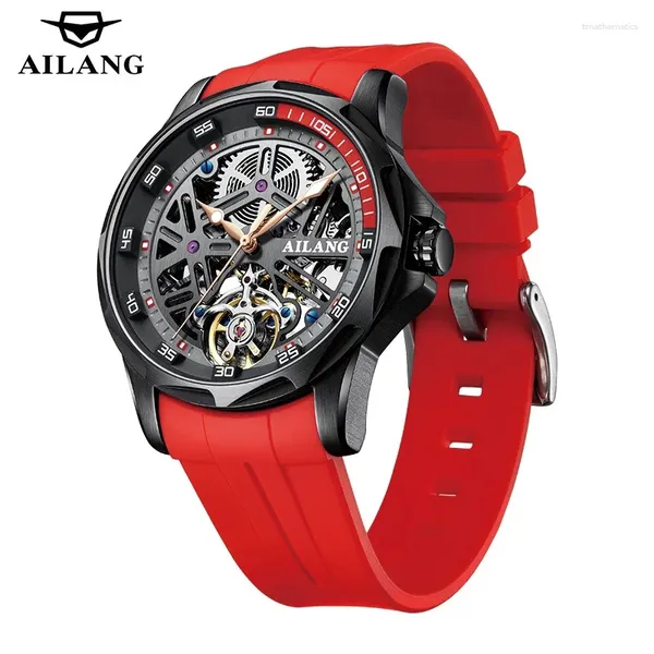 Orologi da polso Ailang Scheletro orologio meccanico per uomini Fashion Automatico Lumino trasparente Gift RELOJ HOMBRE