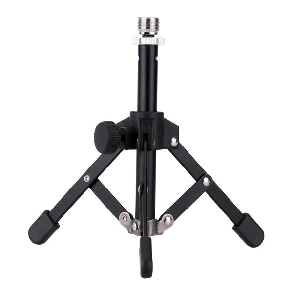 Mikrofonlar Sıcak Satış Katlanabilir Mikrofon Stand Masaüstü Tripod Mic Stand Tutucu Yüksek Kalite Mini Mic Mikrofon Tutucu