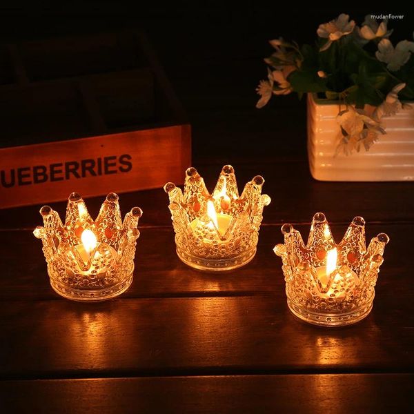 Candele Candele europea Crown Candlestick Valentino per San Valentino Coppa a candela della Coppa di compleanno Coppa di compleanno