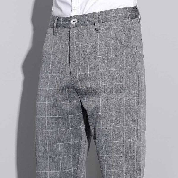 Jeans designer per maschi primavera/estate nuovi pantaloni casual a scacchi pantaloni da uomo 156