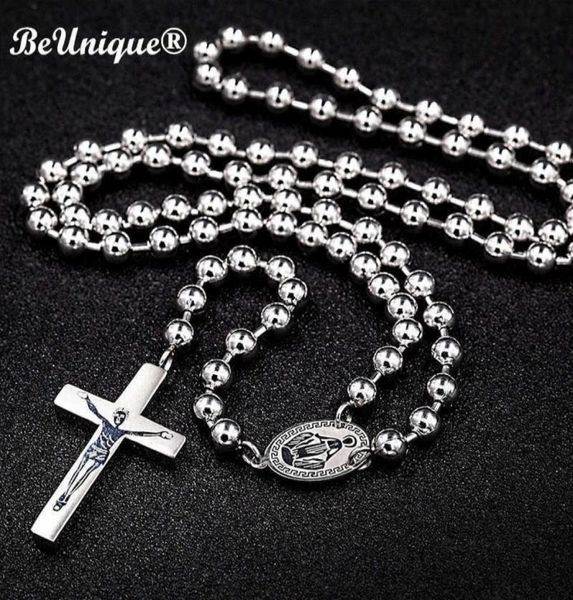 Man039s Luxury Steel Rosary Rosary Charm Cocklace Centro Centro Piezzettori Religiosi di Natale 2106218118433