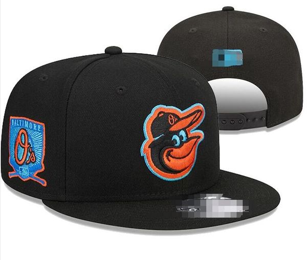 American Baseball Orioles Snapback Los Angeles Hats New York Chicago La Ny Pittsburgh Designer di lusso San Diego Boston Casquette Sports Oakland Regolable Caps A