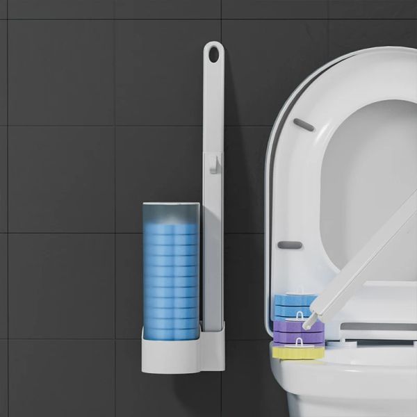 Spazzolazioni per bagno usa e getta Strumento di pulizia a parete per il bagno per la sostituzione del bagno Accessori WC.