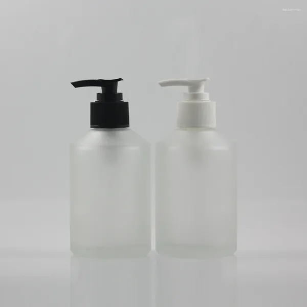 Speicherflaschen Shampoo Duschgelflasche 200 ml Gefrertete Glas mit Pumpenspendern