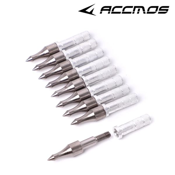 Arrow 100 Tahıl Hedefi Arrow Noktası Okçuluk Broadhead ile Alüminyum Ekle Kimlik Kimliği 6.2mm Karbon / Fiberglas / Alüminyum Ok için Uyum