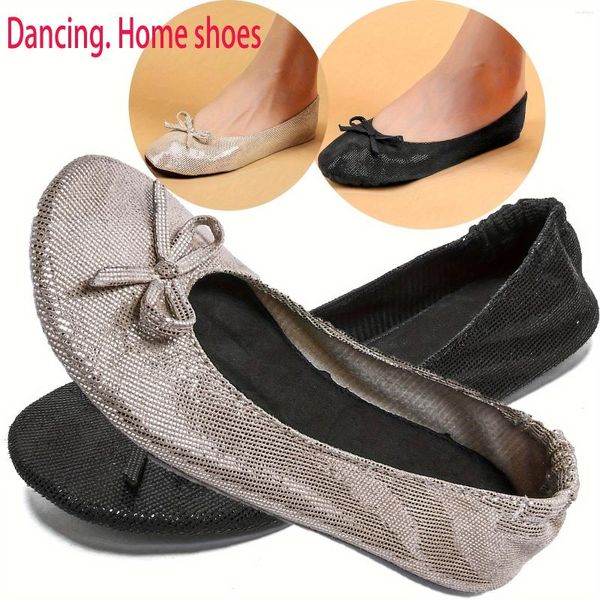 Scarpe da ballo rxjian da donna pieghevole da viaggio portatile balletto piatto yoga fitness leggero leggero