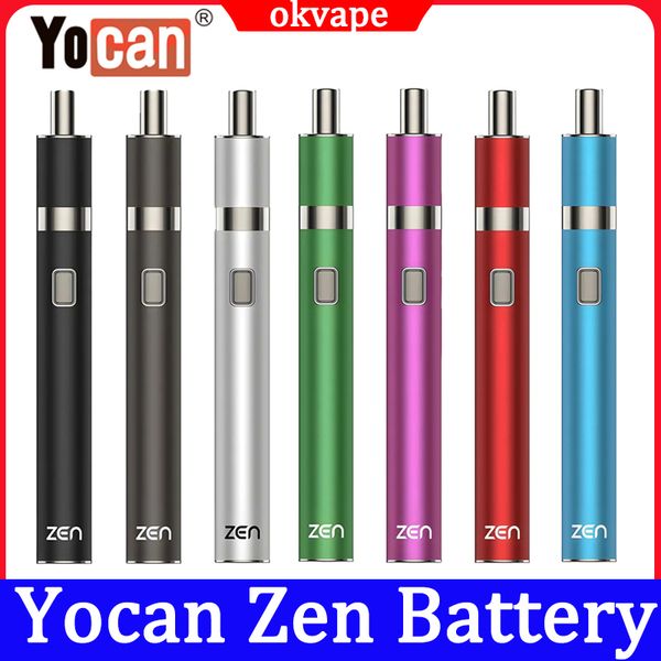 Authentische Yocan Zen Batterie E-Zigaretten-Kits 510 Gewinde Batterien 650mAh einstellbare Spannung C4-de Spulenwachs Vaporizer Vape Pen Kit