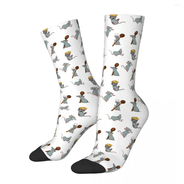 Meias masculinas Remy Ratatouille pack harajuku meias super macias durante toda a temporada acessórios longos para presentes unissex