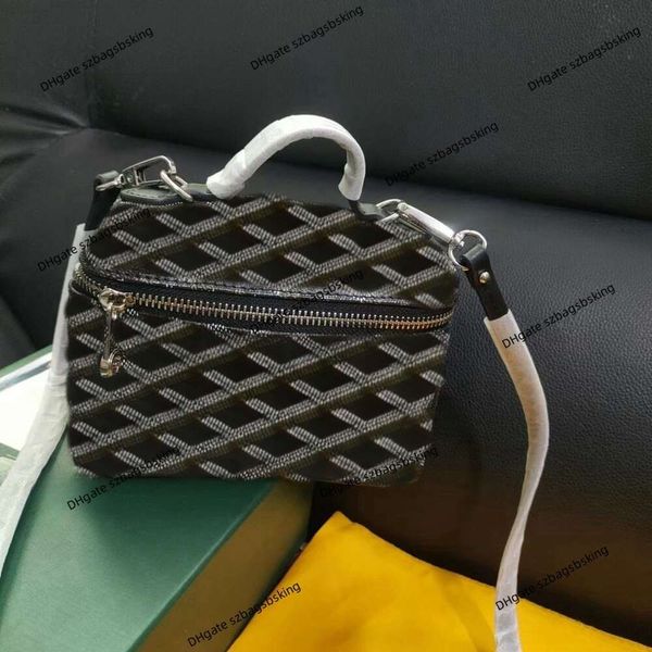 Moda Bolsa Bola Crossbody Bolsa 90% de Fábrica Vendas quentes por atacado Novo bolsa de maquiagem de couro de dentes de cachorro estampeados de mão de grande capacidade de ombro único