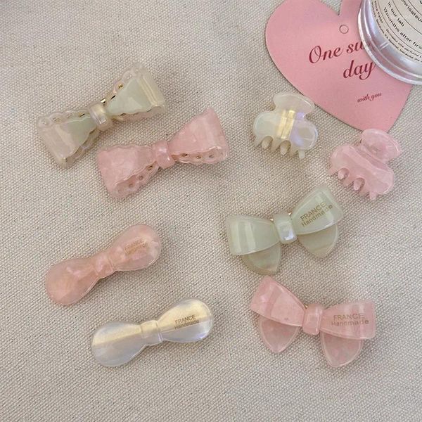 Clip per capelli in vendita di geometrie colorate geometriche bowknot bangs clip per ragazze acetato di acetato accessori