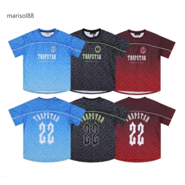 Camisetas masculinas TRAPSTAR MESH Jersey Blue Black Red Men Men-Ar-Sheart Designer Fashion Clothing 4353464