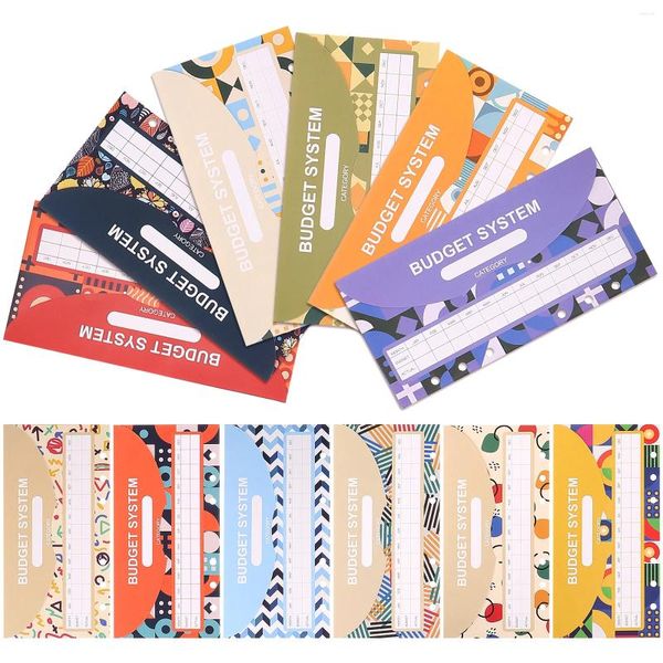 INVIONE DI RAGAGGIO 12 PC BUSTURA Modello di carta budget con consumo di piano di cassa per budri per il budget di carta in marmellata decorativa