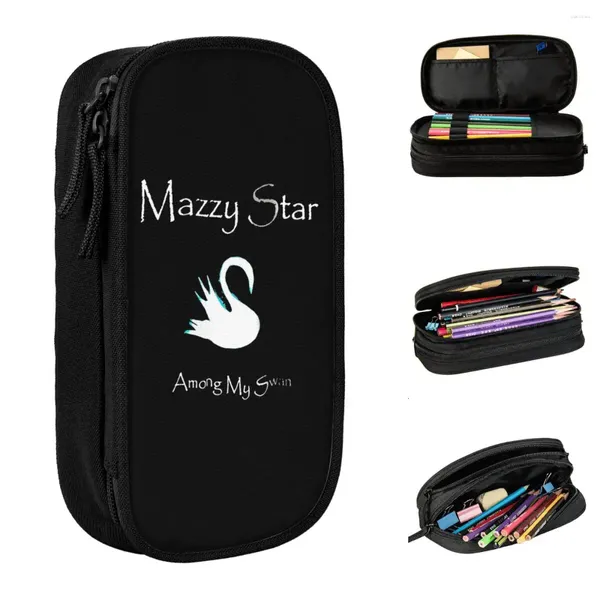 Fun Punk Mazzy Star Bleistift Case Rock Bleistifthalter Stifthalter für Schüler großer Kapazitätsbeutel Schulbedarf Geschenke Schreibwaren