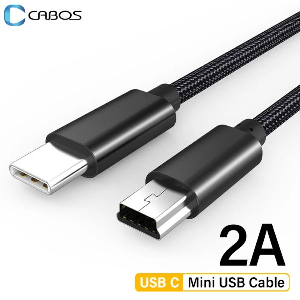 Аксессуары USB Тип C к мини -USB -адаптерным кабелю для камеры mp3 MacBook Pro HDD Зарядка кабеля разъем