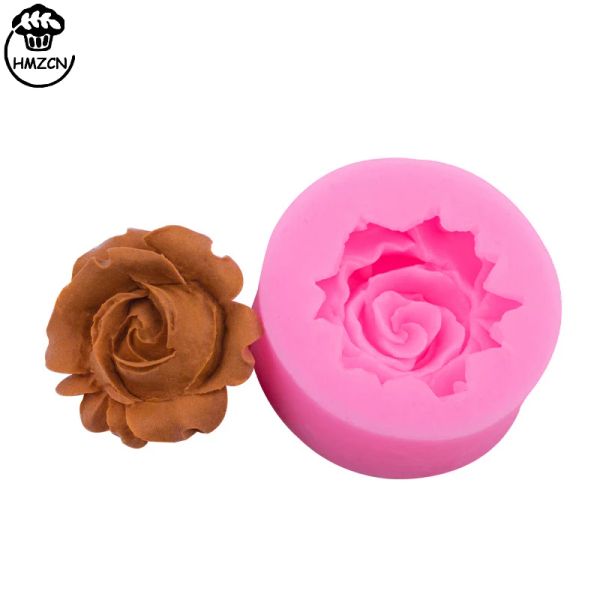 Stampi sbocciano in silicone rosa stampo stampo 3d flore