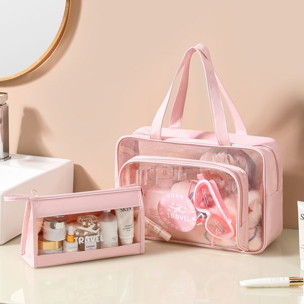 Borsa da toilette impermeabile sacchetto di stoccaggio portatile bagnato e secco sacca da bagno di fitness sacca da bagno per pupa di grande capacità