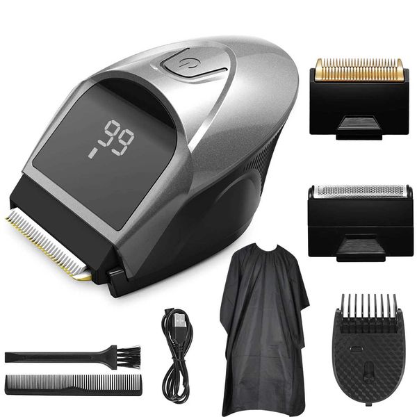 Haar Trimmer Foxsonic Hair Clip Herren Clipper wiederaufladbar kurzes Schönheitskit schnurloser Elektro -Elektro -Q240427