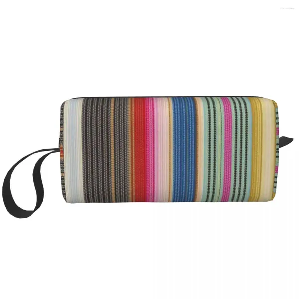 Bolsas de armazenamento Lúdicas de tecido de tecido TEXTURA Viagem Bolsa de cosméticos Bohemian Boho, estilo higiênico Organizador de maquiagem Ladies Beauty Dopp Kit