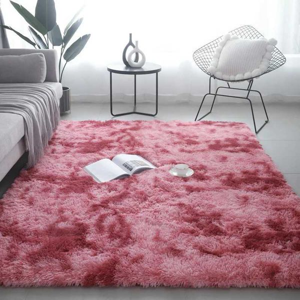 Teppiche Plüsch Krawatte Dye Wohnzimmer Schlafzimmer Teppichboden Badezimmer Küchentürtür Matte absorbierende Bodenmatte Teppich