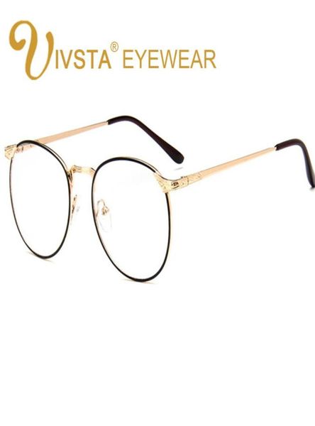 Ivsta óculos de grandes dimensões homens moda grande grande moldura de metal de ouro lentes de prescrição Myopia redonda oval hinge1798353