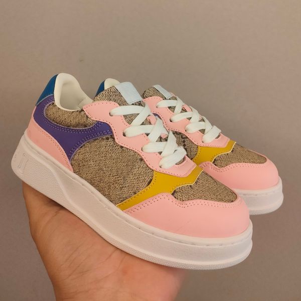 Marca scarpe per bambini di lusso per bambini sneakers alla moda ragazze ragazzi scarpe da corsa scarpe per bambini allenatori grigi sale nera nera bambino atletico 26-35 26-35