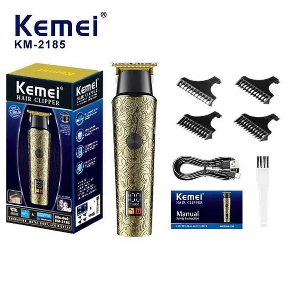 Триммер для волос Kemei Professional Electric Retro Exquisite Relief Pattern Мужчина 1200 мАч большую мощность литий KM-2185 Q240427