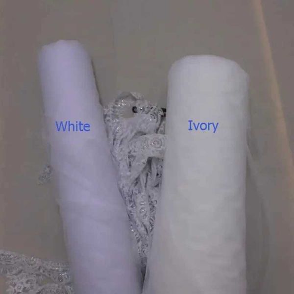 Jóias de cabelo de casamento Branco/ lvory 1 camada de camada véu de casamento pérola cristal