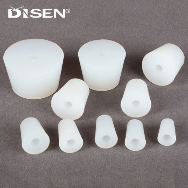 Caixas 1/2/3/5pcs plugue de silicone com orifício Triângulo Laborator