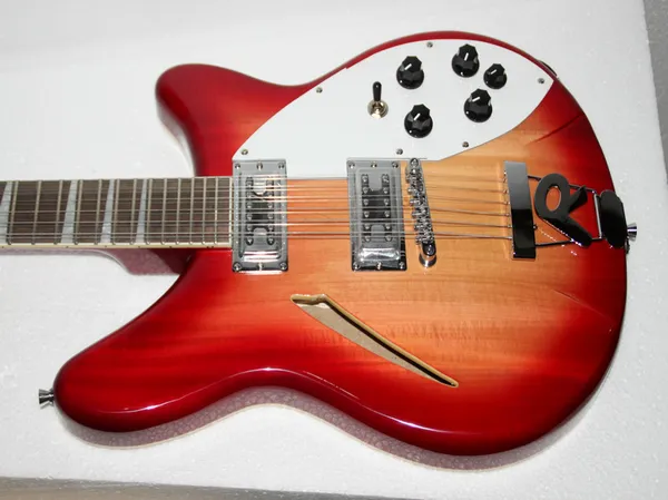 Beste China Gitarre Deluxe Modell 360/12 String E -Gitarre Semi Hollow Cherry Burst