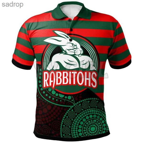 Erkek Tişörtleri 2024 Yaz Kadınları Mens Rabbitos Rugby Rabbitos Süper 3D Baskılı Kısa Kollu T-Shirt Üst Camissaxw