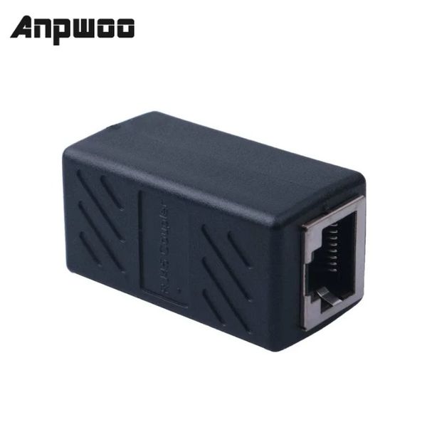 ANPWOO RJ45 Female para fêmea Ethernet LAN Splitter Connector Transfer Head RJ45 Adapter Couplador