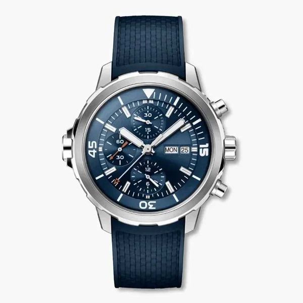 Principais relógios de pulso Top Luxury Brand original Dial de alta qualidade de 44 mm Cronógrafo aquário Stop Mens Classic Quartz Watch Q240426