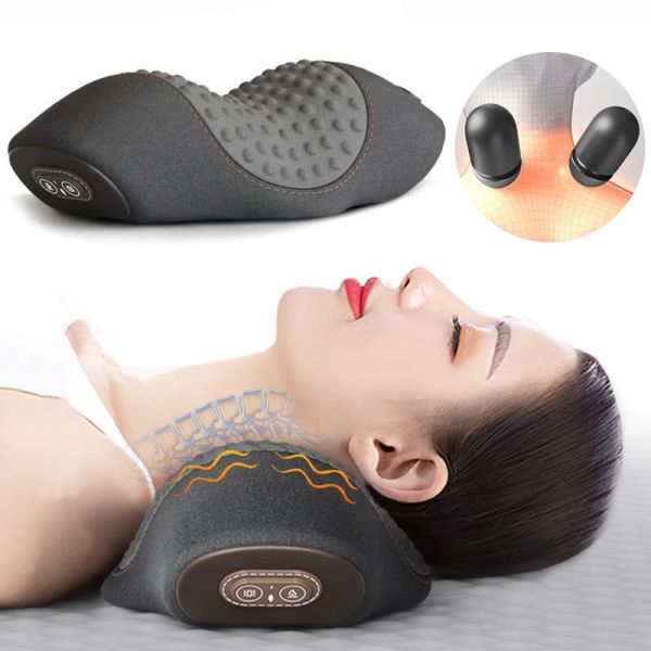 Massager Travel Massage travesseiro de massagem Aquecimento elétrico Suporte cervical travesseiro de massagem Relax Relax Pescoe ombro de quiroprático Massageador novo
