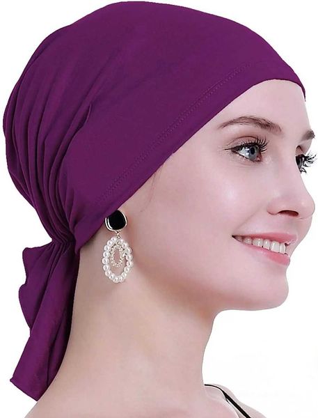 Bandanas Durag New Mushim Bamboo Tie Front Tief Scarf Womens Chemical Hat Womens Bandada de cabeça embrulhada com Cancer Bandana Hair Acessórios 240426