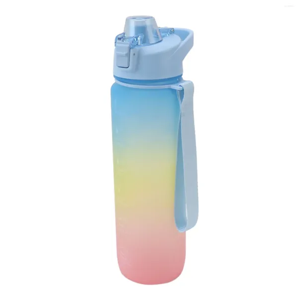 Tazze bottiglia d'acqua portatile PC multifunzionale da 1000 ml cinghia a 3 colori per casa