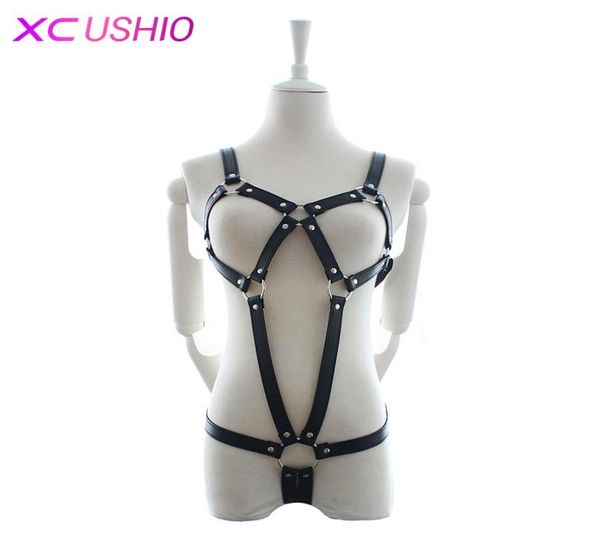 Sex Products Women Strap Horness Leature Bondage Open Breast Retwork RolePlay Sex Products for Women 07016382720