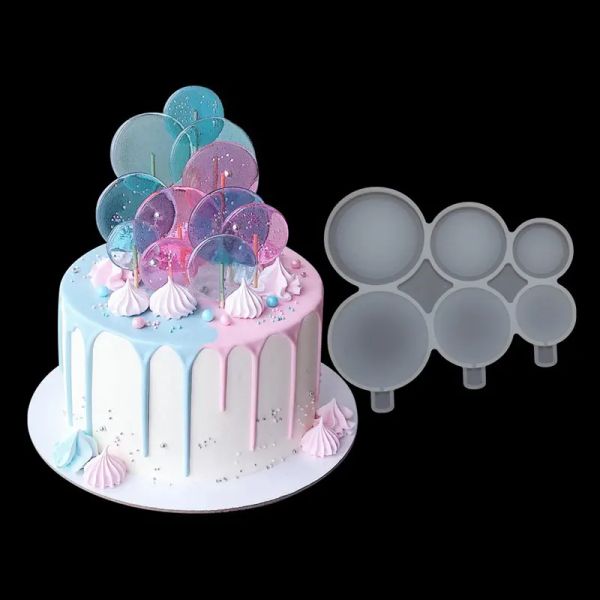 Stampi Nuovo stella rotonde amore cuore lecca lecca -silicone stampo cioccolato cassa cioccolato stampo torta di compleanno strumento di decorazione di accessori per l'accessorio