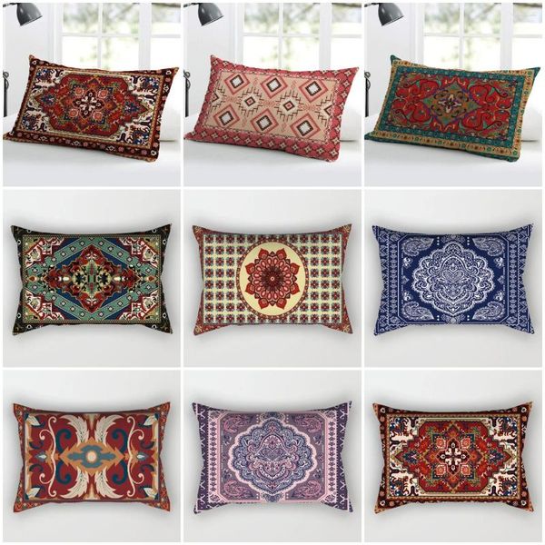 Kissen 30x50/40x60 cm Luxusplüschkissen Fall beide Seiten drucken persische ethnische Muster S Bohemian Couch dekorativ