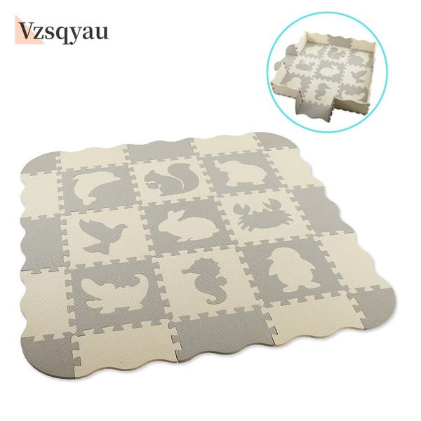 Baby Puzzle Play Mat for Kids Eva Foam Jigsaw Piso Cushion Grosso Criando Crianças Crianças Educacional Game Pad 240416