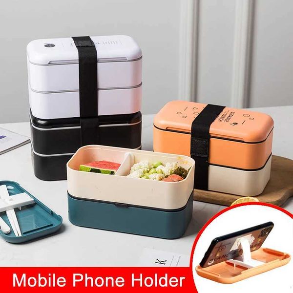 Bento Boxes Lunch Box Экологически чистый пищевой контейнер микроволновый обеденный обед, детка, здоровье Q240427