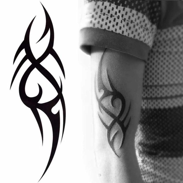 Tatuaggio trasferimento elegante 3d nuovi uomini maniche a mezza manica totem adesivi da tatuaggio tatuaggi body art boys tools utensili 240426