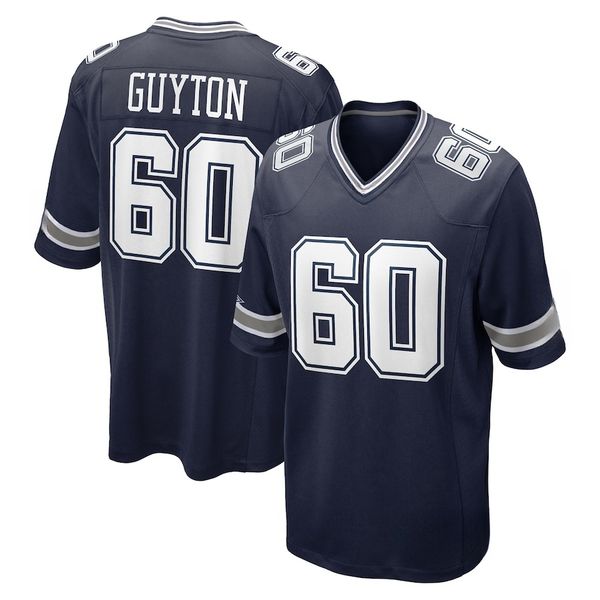 60 Tyler Guyton Alternate 2024 Draft First Round Pick Player Game Jersey