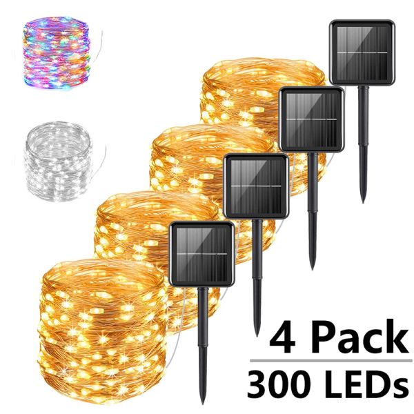 Dekorationen 4 Pack 22/32m Solar LED Fairy Light Outdoor Feston LED wasserdicht