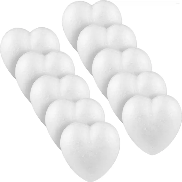 Figurine decorative 10 pezzi adorano schiuma in schiuma a forma di cuore modellazione di decorazioni artigianali cuscinetto